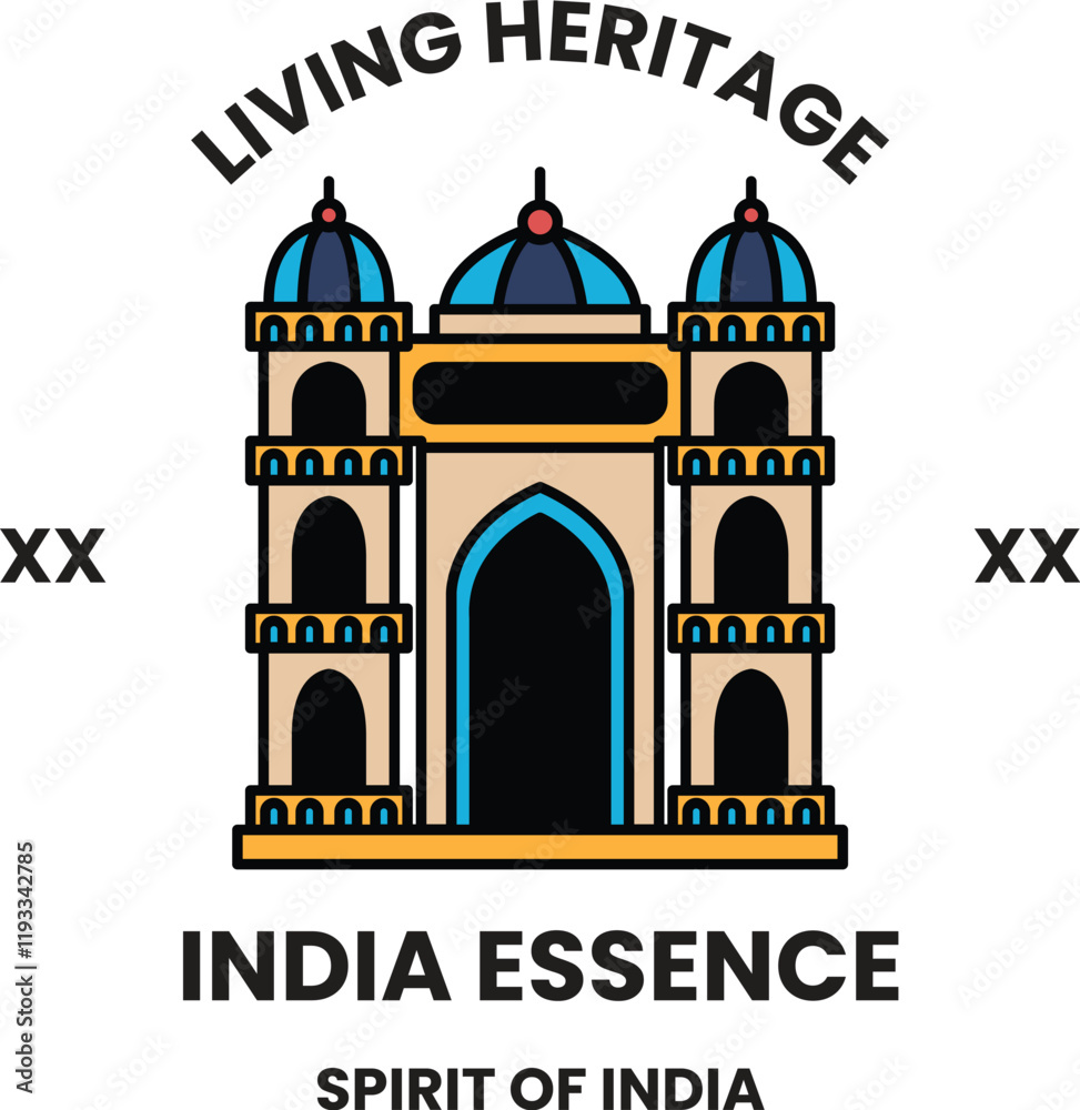 Obraz premium illustration in the concept of Indian Tourism and Culture in line style