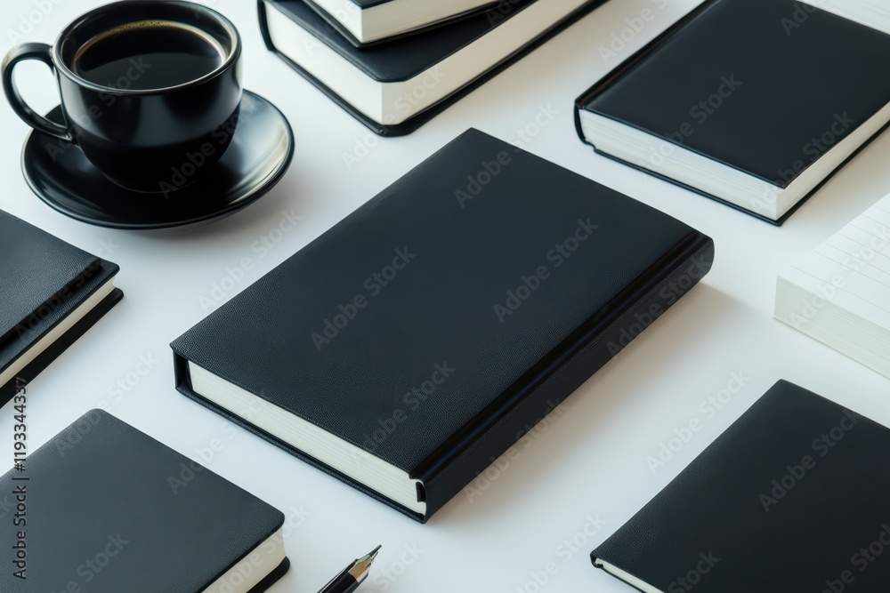 A cozy table displays an assortment of books beside a steaming cup of coffee, inviting relaxation and enjoyment of reading. A cozy table displays an assortment of books beside a steaming cup of coffee, inviting relaxation and enjoyment of reading.