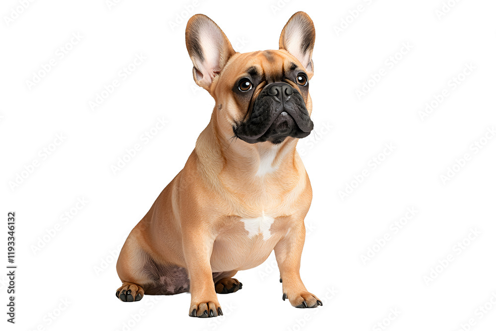 Obraz premium Playful french bulldog posing at home pet photography indoor environment adorable canine concept