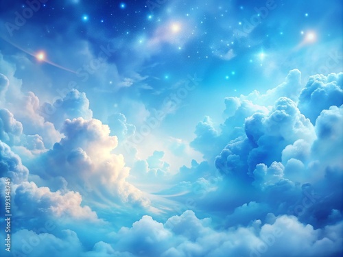 Blue sky clouds background, Beautiful landscape with clouds