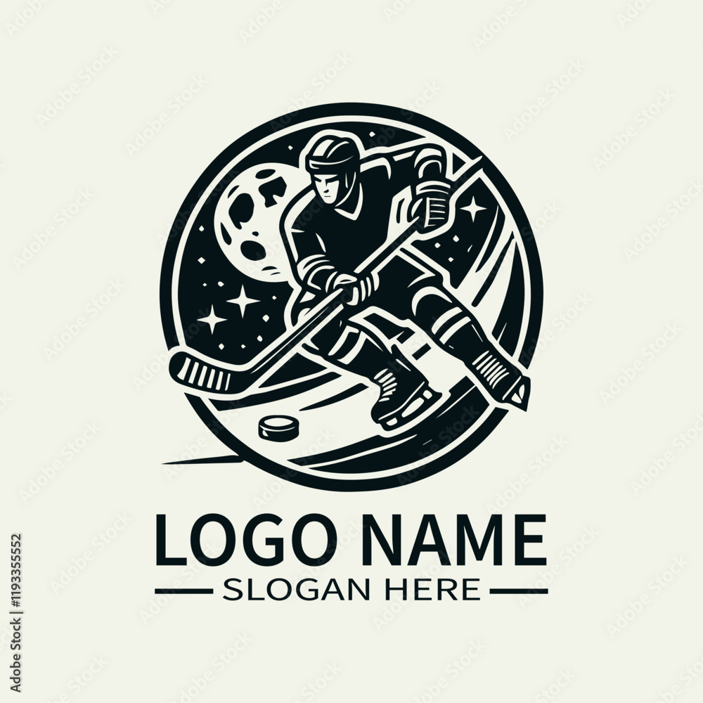 ice hockey vector logo design, Hipster Design. Emblems, poster templates. Vector illustration ice hockey vector logo design, Hipster Design. Emblems, poster templates. Vector illustration