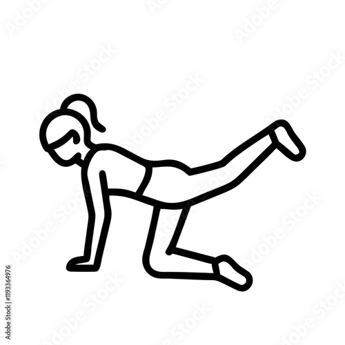 bodyweight exercises icon, bodyweight exercises line art - simple line art of bodyweight exercises, perfect for bodyweight exercises logos and icons and themed design