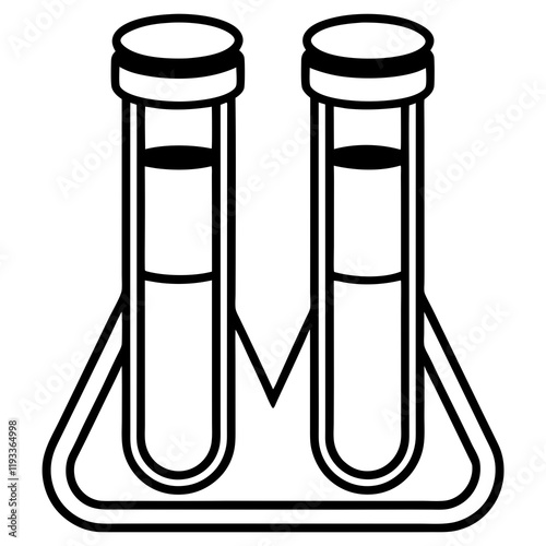 Test Tubes on white background