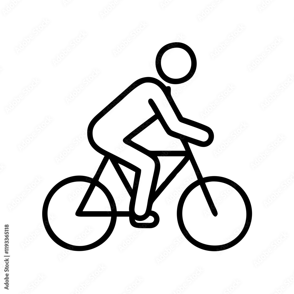 cycling icon, cycling line art - simple line art of cycling, perfect for cycling logos and icons and themed design cycling icon, cycling line art - simple line art of cycling, perfect for cycling logos and icons and themed design