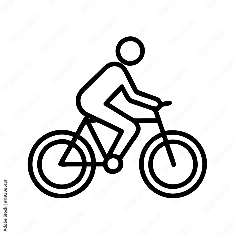 Obraz premium cycling icon, cycling line art - simple line art of cycling, perfect for cycling logos and icons and themed design