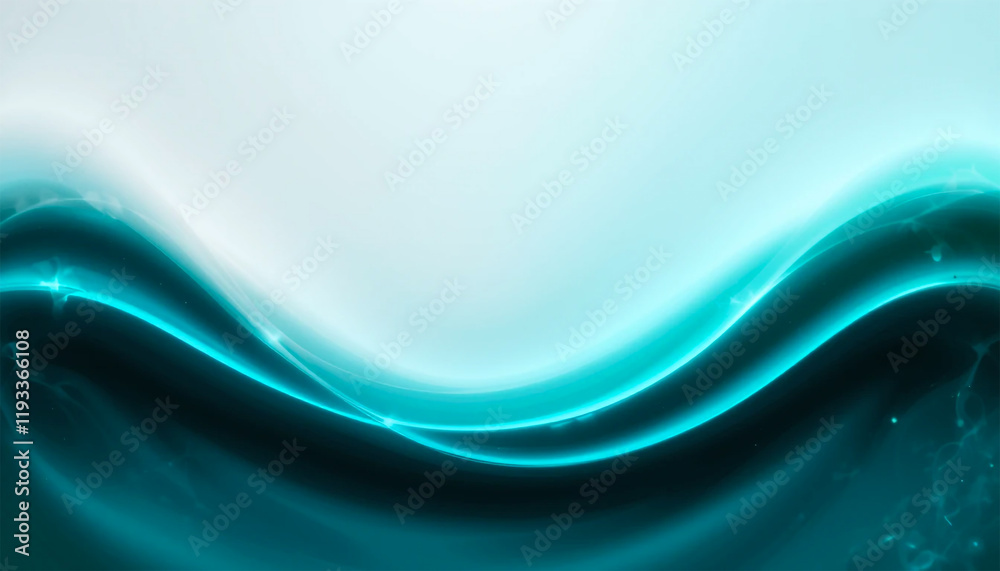 Turquoise abstract wave with glowing smooth curves Turquoise abstract wave with glowing smooth curves