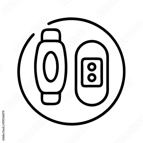 pedometer icon, pedometer line art - simple line art of pedometer, perfect for pedometer logos and icons and themed design