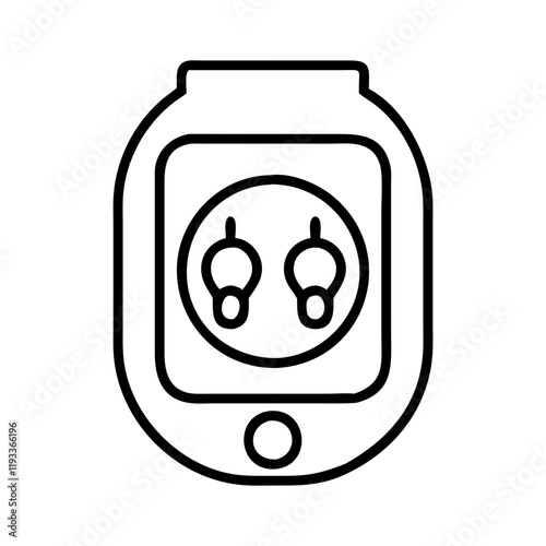 pedometer icon, pedometer line art - simple line art of pedometer, perfect for pedometer logos and icons and themed design