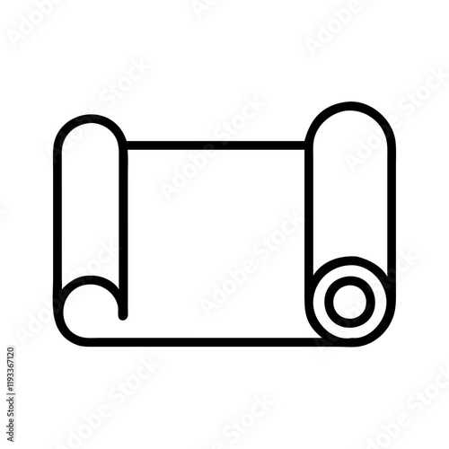 yoga mat icon, yoga mat line art - simple line art of yoga mat, perfect for yoga mat logos and icons and themed design