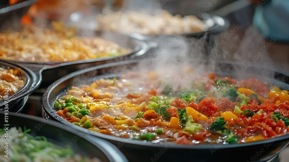Hot plates visualized simmering dishes emphasizing their use in maintaining food warmth and creating dynamic kitchen setups Hot plates visualized simmering dishes emphasizing their use in maintaining food warmth and creating dynamic kitchen setups
