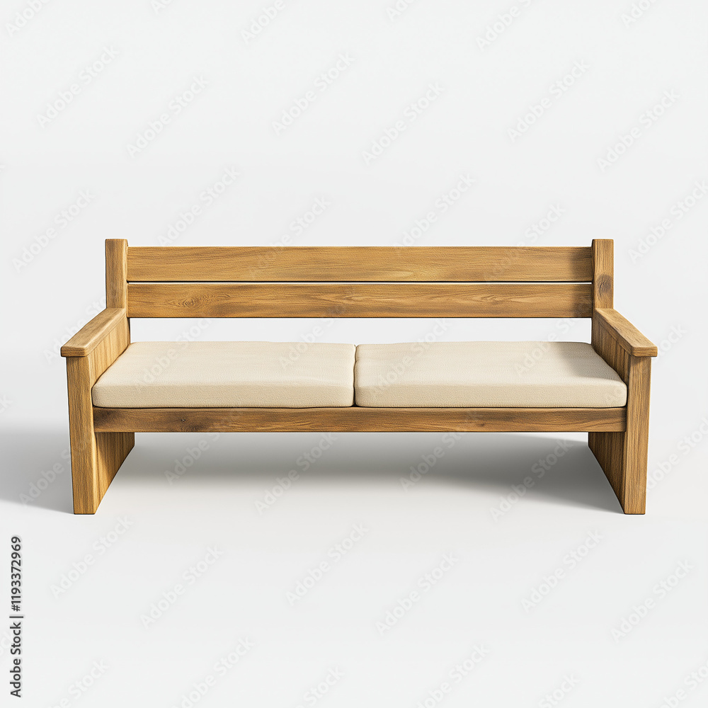 Wooden bench isolated on white background Wooden bench isolated on white background