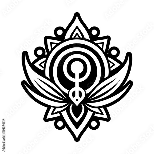 A filled style icon of divinity symbol