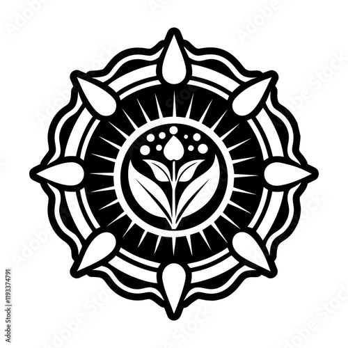 A solid style icon of growth symbol