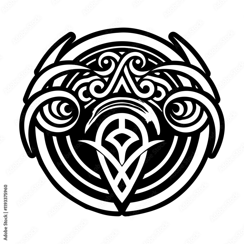 Fototapeta premium Glyph style icon of rainbow tattoo
