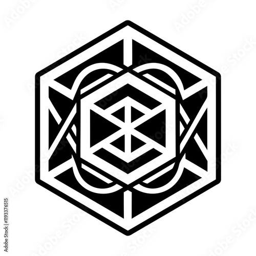 A solid icon of symmetry symbol