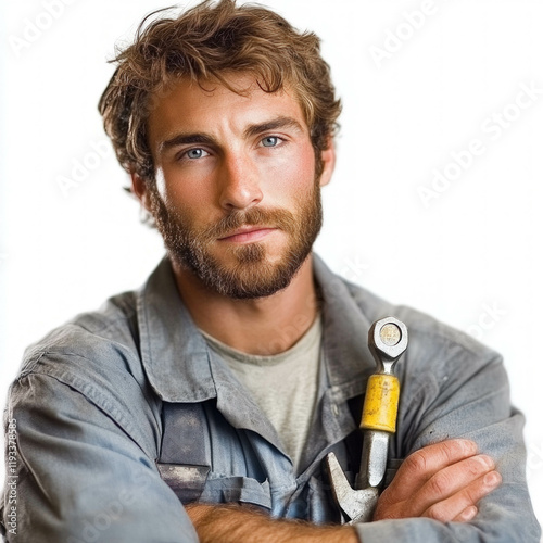 Auto Mechanic Isolated