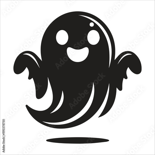 Funny Halloween Ghost Silhouette