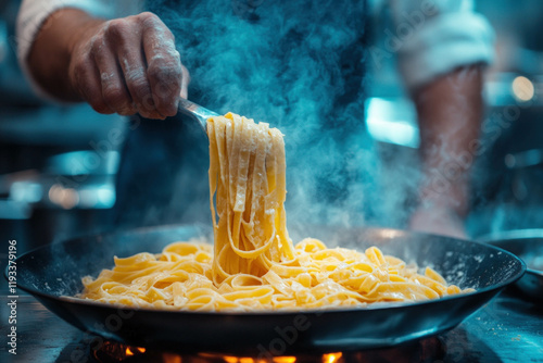Chef Cooking Pasta