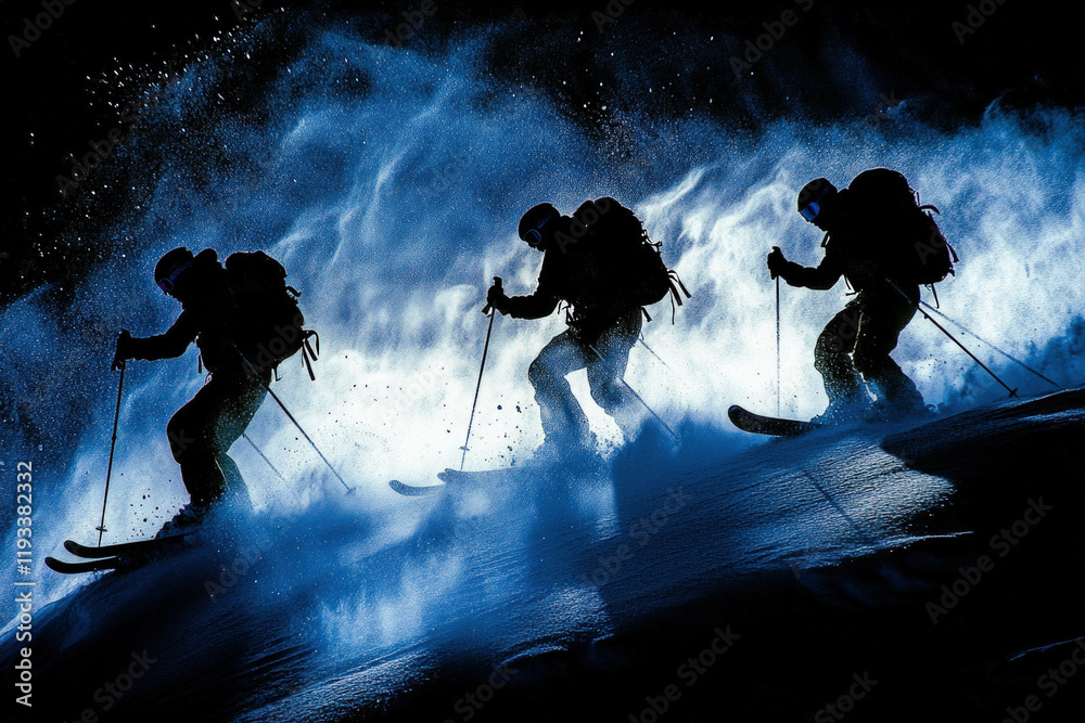 Fototapeta premium Skiing People