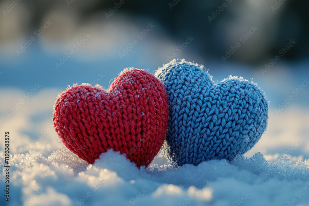 Fototapeta premium Winter Love Background
