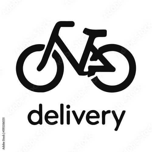 Delivery bicycle icon vector 