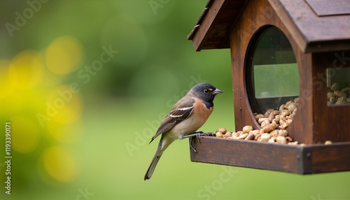 Bird on a feeder