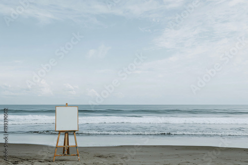 blank canvas by the inspiring ocean photo