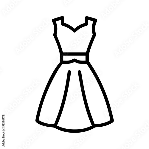 Ball Gown Icon Representing Luxury Women’s Fashion