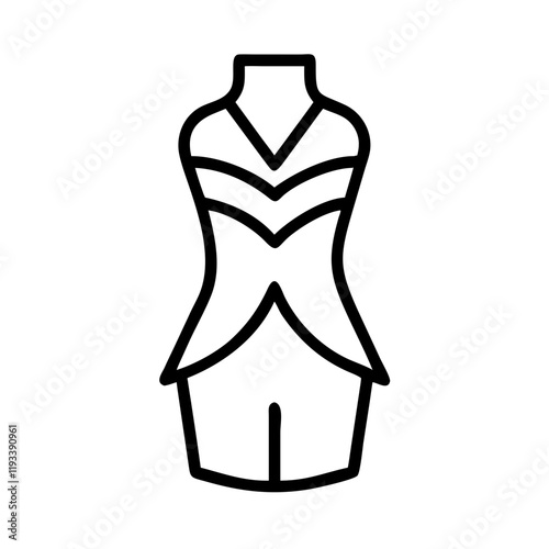 Bustier Icon Representing Feminine Undergarments