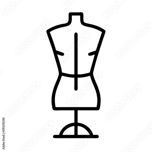 Icon of a Minimalist Dress Form Mannequin for Fashion and Sewing