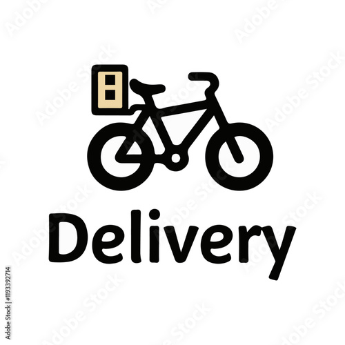 Delivery bicycle icon vector