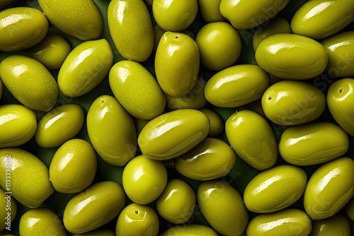 Wallpaper Mural Green olives falling on a white background isolated with clipping path forming a seamless pattern Torontodigital.ca