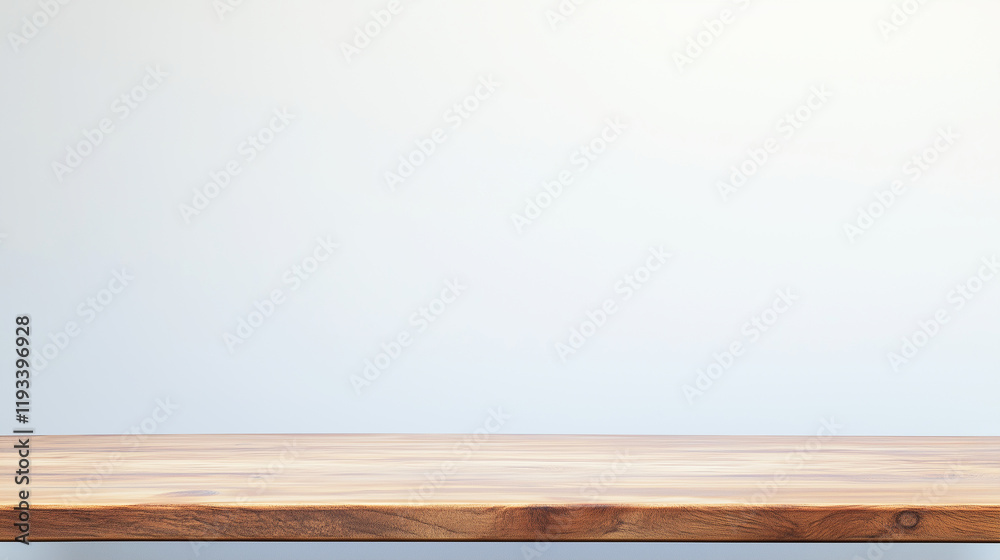 Minimalist wooden tabletop with a soft gradient background for product presentations, advertisements, and clean design layouts Minimalist wooden tabletop with a soft gradient background for product presentations, advertisements, and clean design layouts