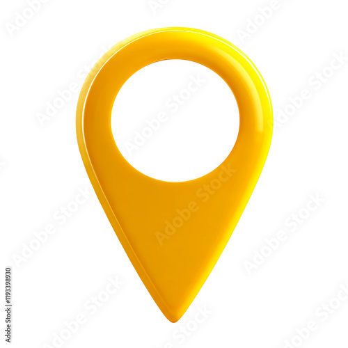 map pointer icon on transparent background