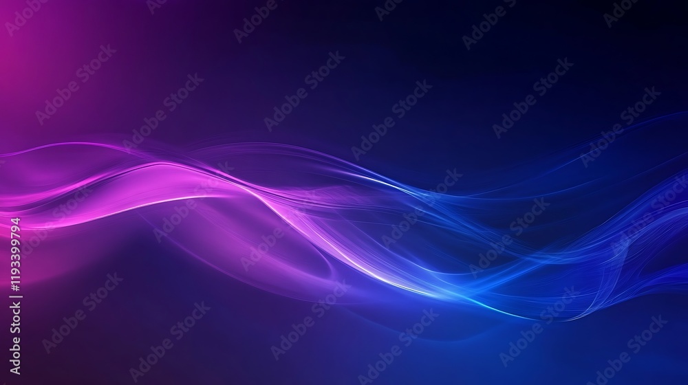 Abstract Purple Blue Waves Flowing Design Abstract Purple Blue Waves Flowing Design