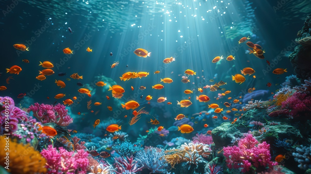 Fototapeta premium Sea underwater background.