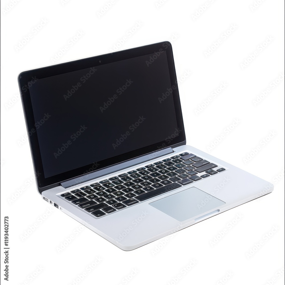 A sleek laptop computer rests on a clean white surface, showcasing its modern design and functionality in a minimalist setting. A sleek laptop computer rests on a clean white surface, showcasing its modern design and functionality in a minimalist setting.