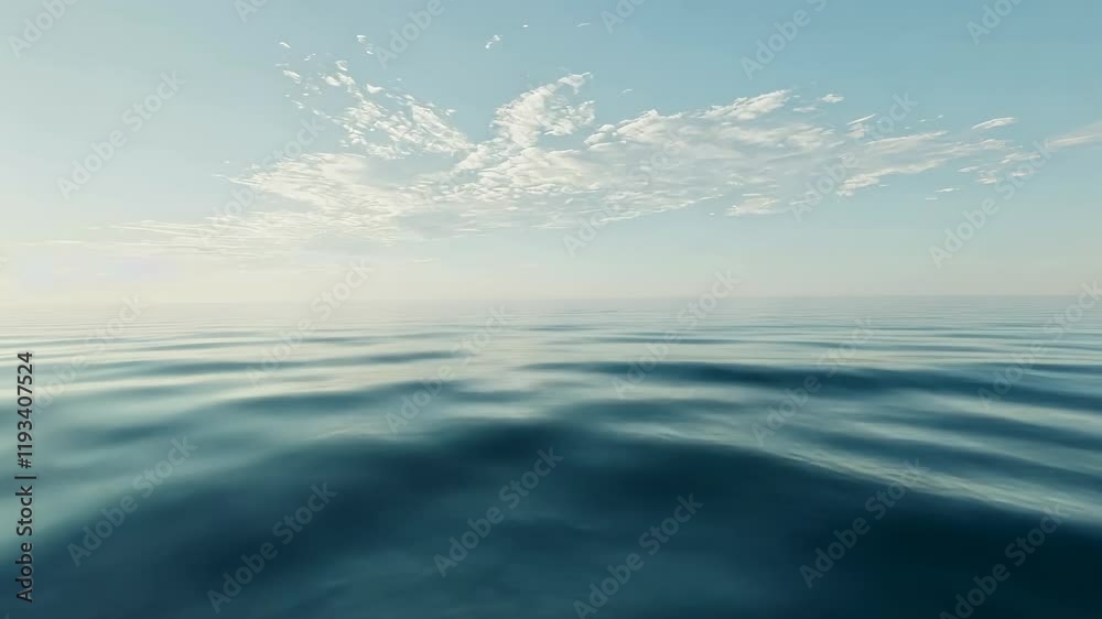 Serene Seascape: A Calm Ocean Under a Tranquil Sky Serene Seascape: A Calm Ocean Under a Tranquil Sky