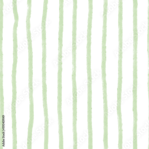 whimsical light green seamless stripes pattern illustration with transparent background