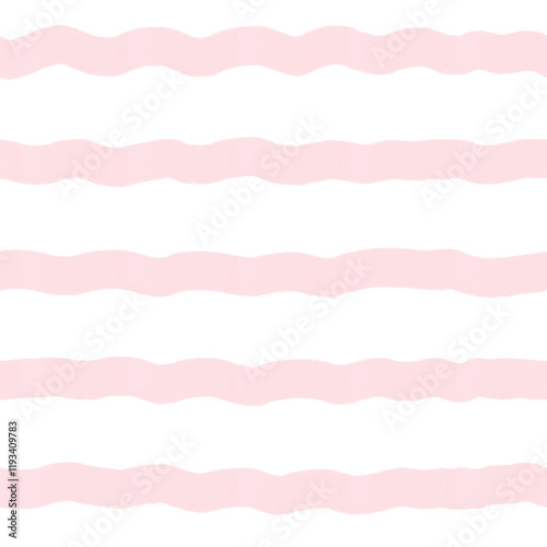 whimsical pink seamless stripes pattern illustration with transparent background