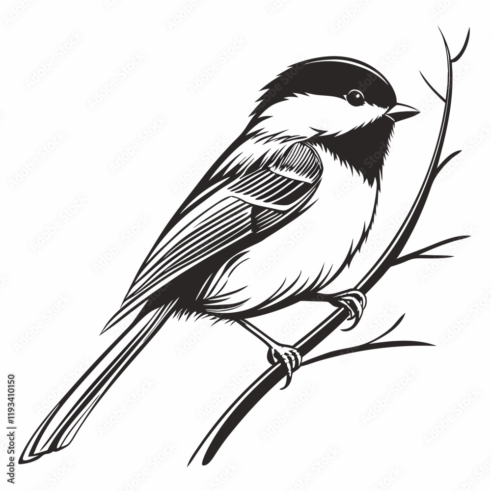 Naklejka premium bird on branch