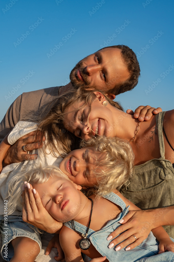 Close Family Moment with Parents and Children Close Family Moment with Parents and Children