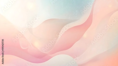 Abstract Pastel Pink and White Wave Design