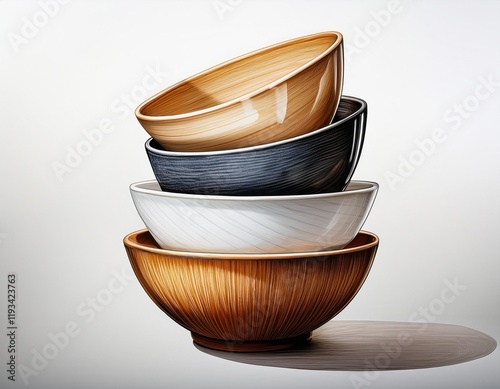 bowl on wooden table