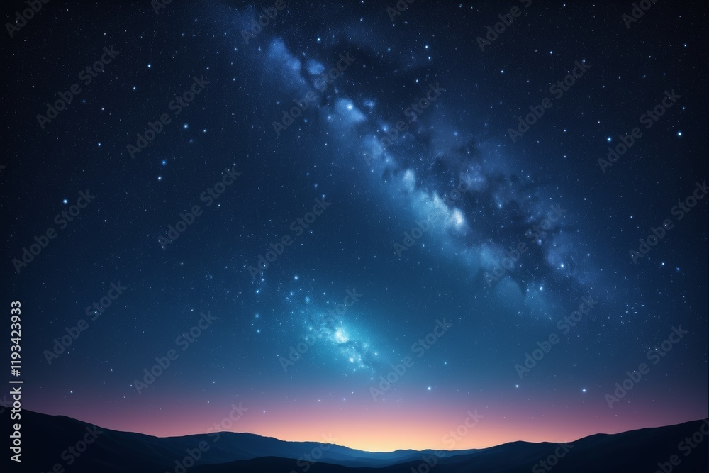 starry night sky with a milky - like object in the distance starry night sky with a milky - like object in the distance