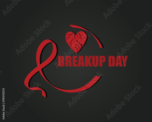 Breakup Day vector illustration. Background, poster, card, banner design.