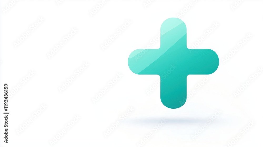 Modern and Minimalist Plus Symbol for Health and Wellness Concepts Modern and Minimalist Plus Symbol for Health and Wellness Concepts