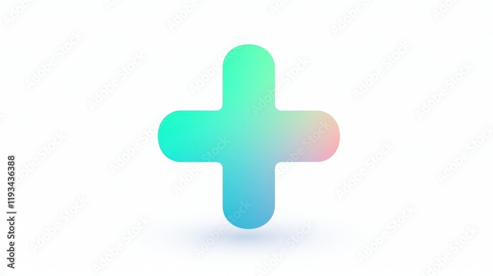 Vibrant Gradient Plus Sign Symbolizing Growth and Positivity in Design Vibrant Gradient Plus Sign Symbolizing Growth and Positivity in Design