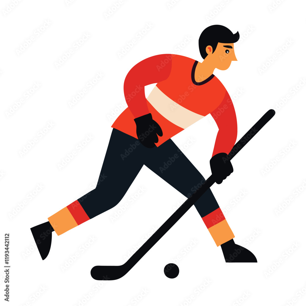 Fototapeta premium hockey player with ball