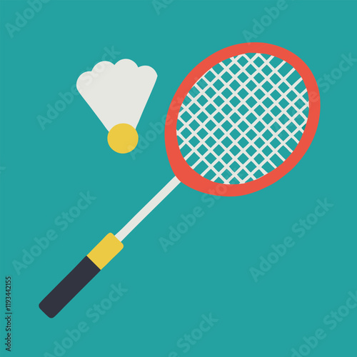 badminton racket and shuttlecock 
